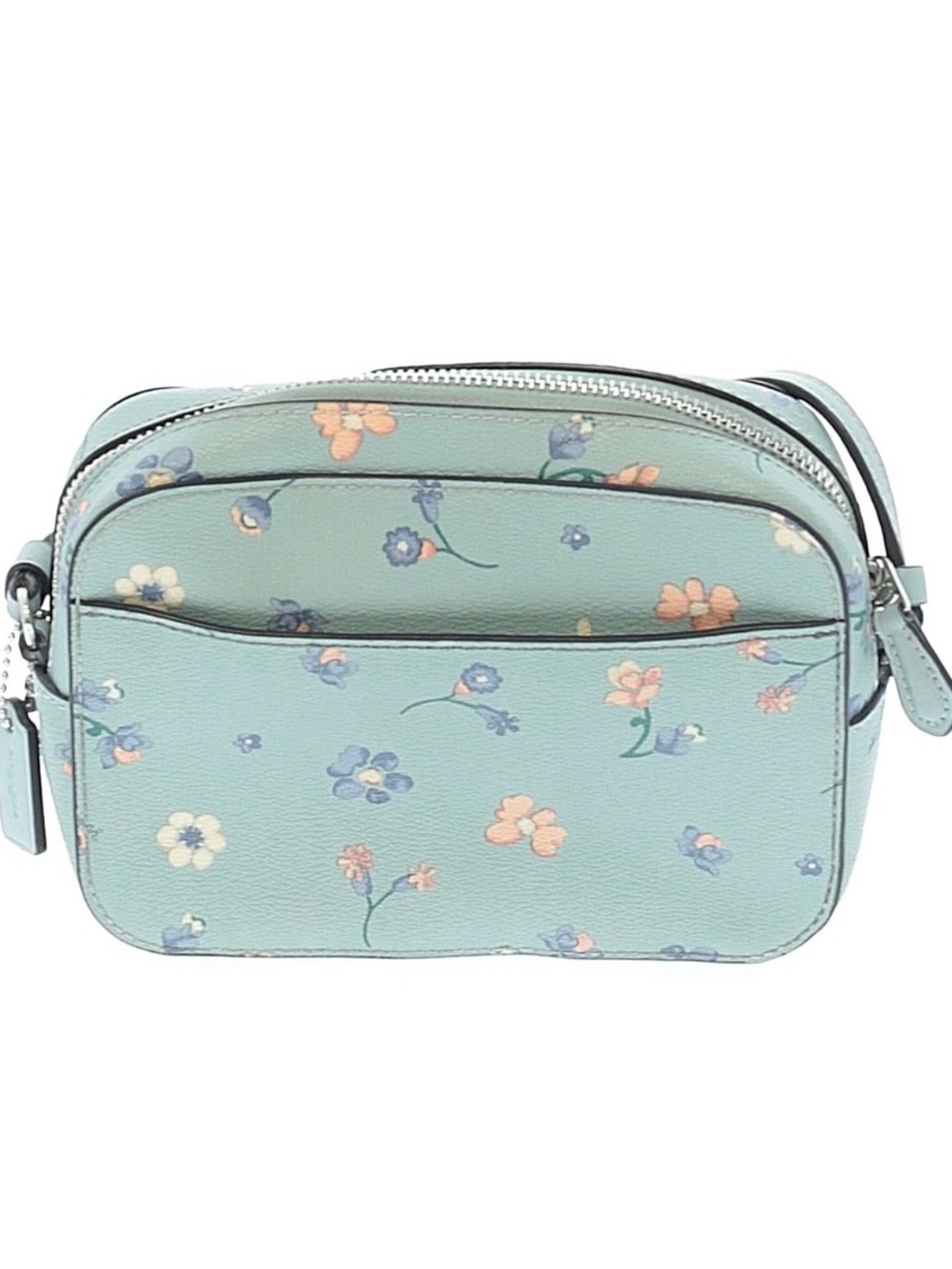 Coach Jamie mini camera crossbody bag light blue mystical floral print - Picture 3 of 11
